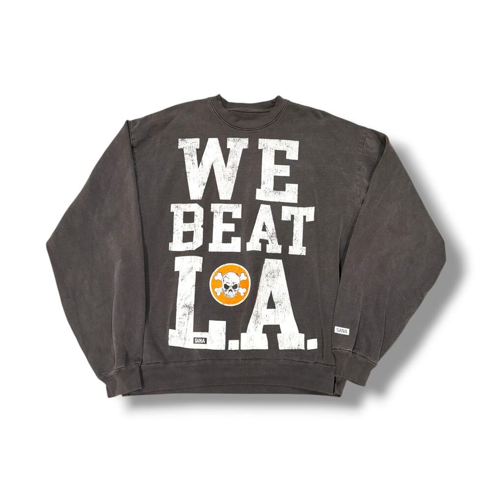 Sana Detroit WE BEAT L.A. CREWNECK - VINTAGE BLACK | Size XL